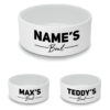 Personalised Cat Bowl with Name's Bowl Black Design