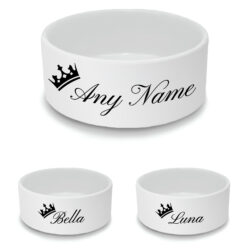 Personalised Cat Bowl with Royal Crown Design
