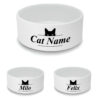 Personalised Cat Bowl with Black Cat Ears Design