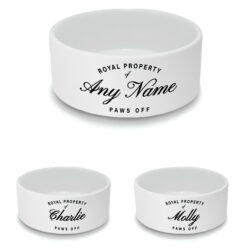 Personalised Pet Bowl with Royal Property Design