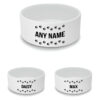 Personalised Pet Bowl with Paw Trails Design