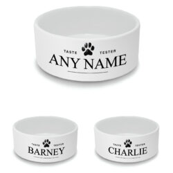 Personalised Pet Bowl with Taste Tester Design