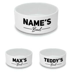 Personalised Pet Bowl with Name's Bowl Black Design