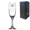 Graduation Champagne Flute, Engraved Glass with Name and Message, Graduation Gift for Her or Him, 210ml Toasting Glass, Gift Boxed