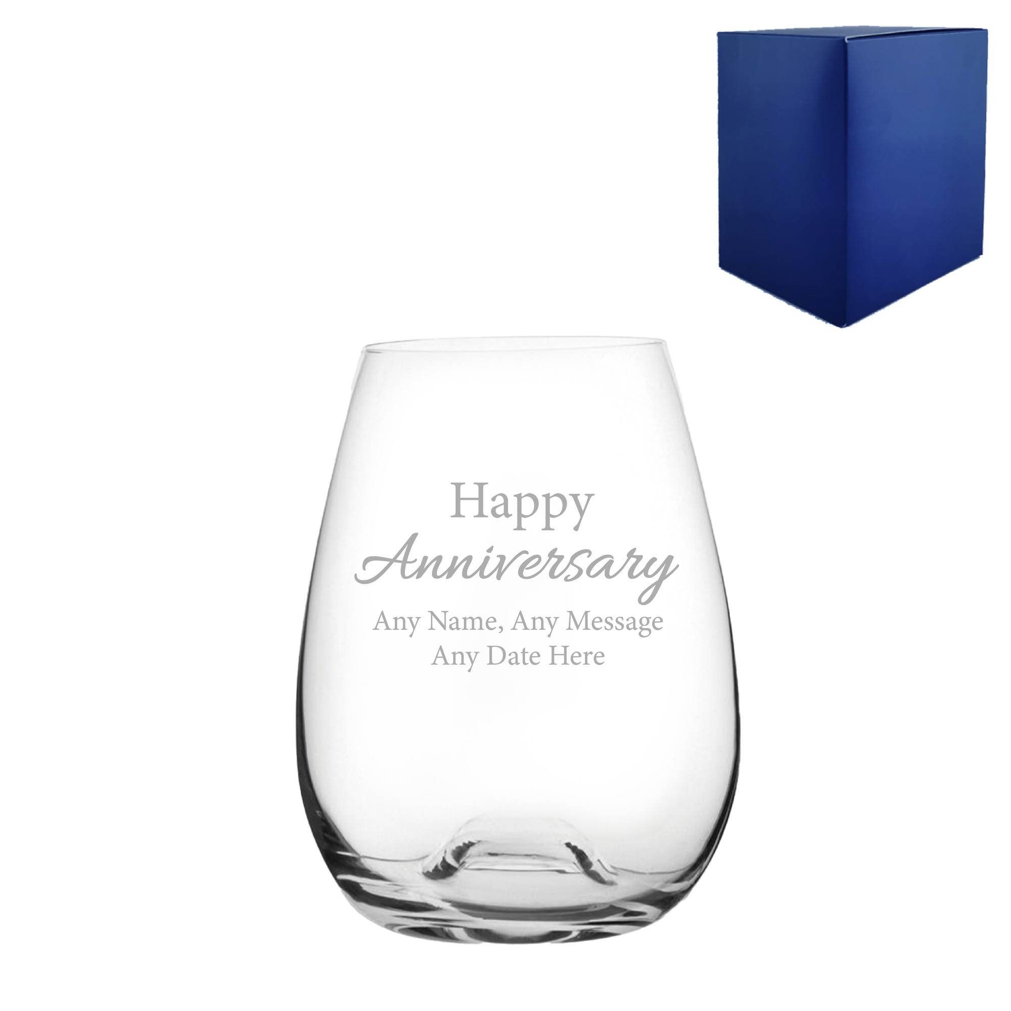 Engraved Any Message Here Wine Glass